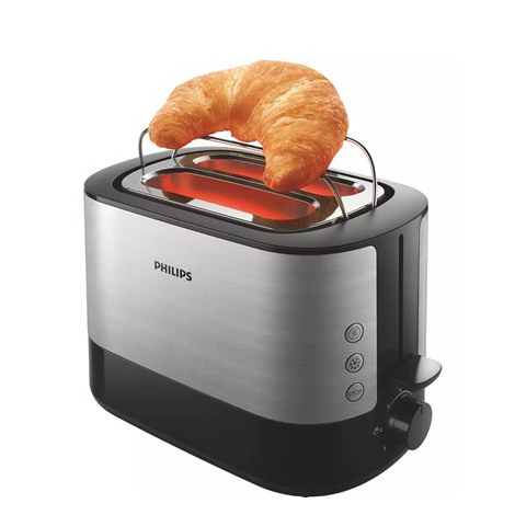 Philips | HD2637/90 Viva Collection | Toaster | Power W | Number of slots 2 | Housing material Metal/Plastic | Black - 5